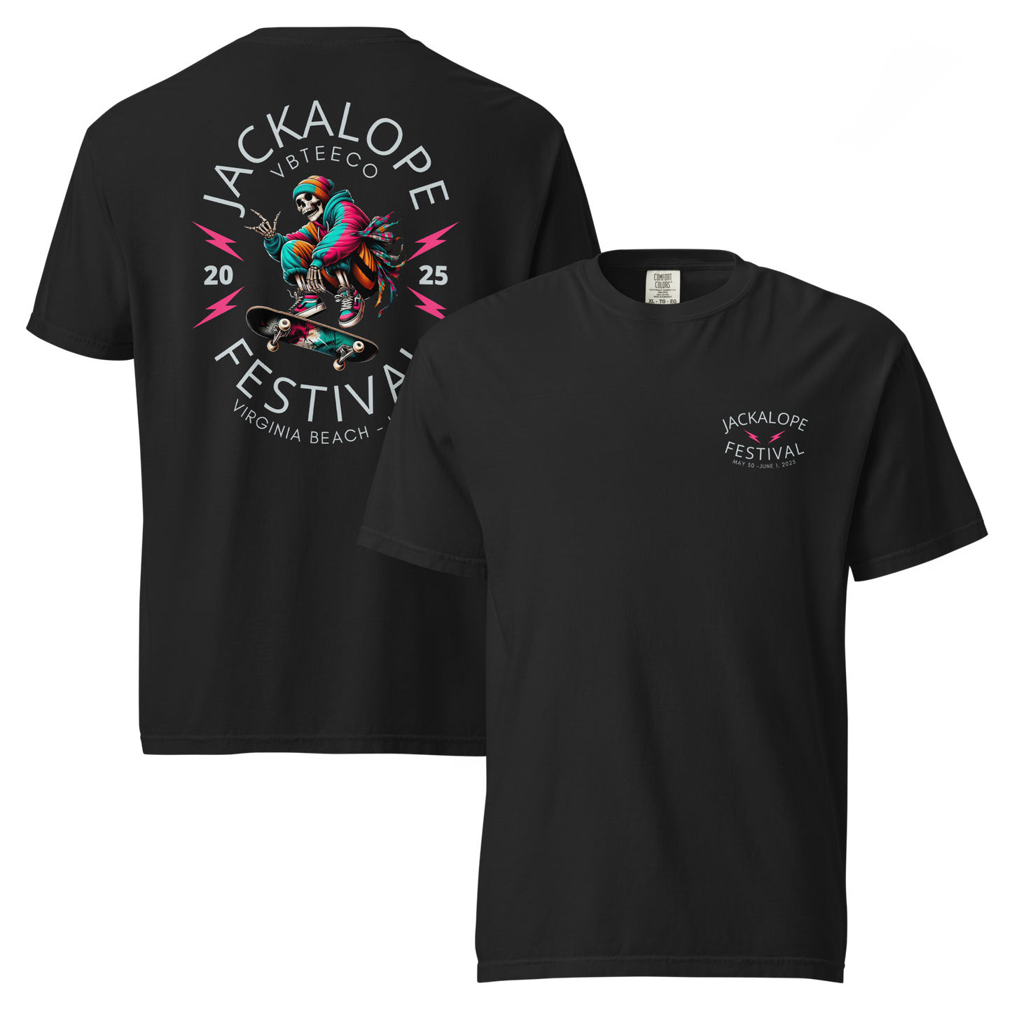 Jackalope Festival 2025 Skateboard T-Shirt in ##color-pattern##