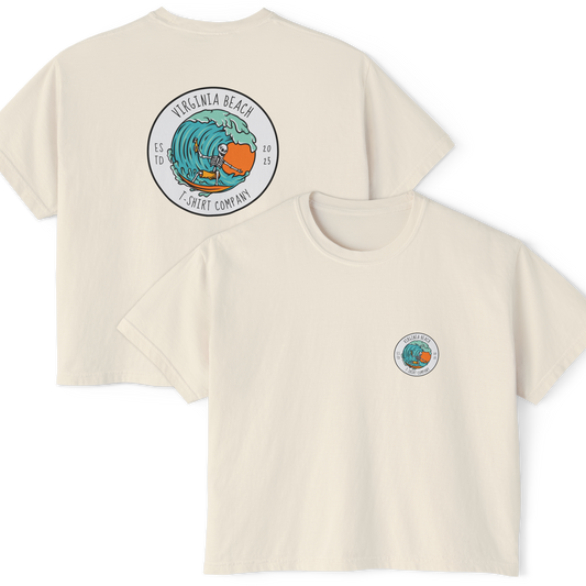 Surfing Bones Women's Crop Top in ##color-pattern##