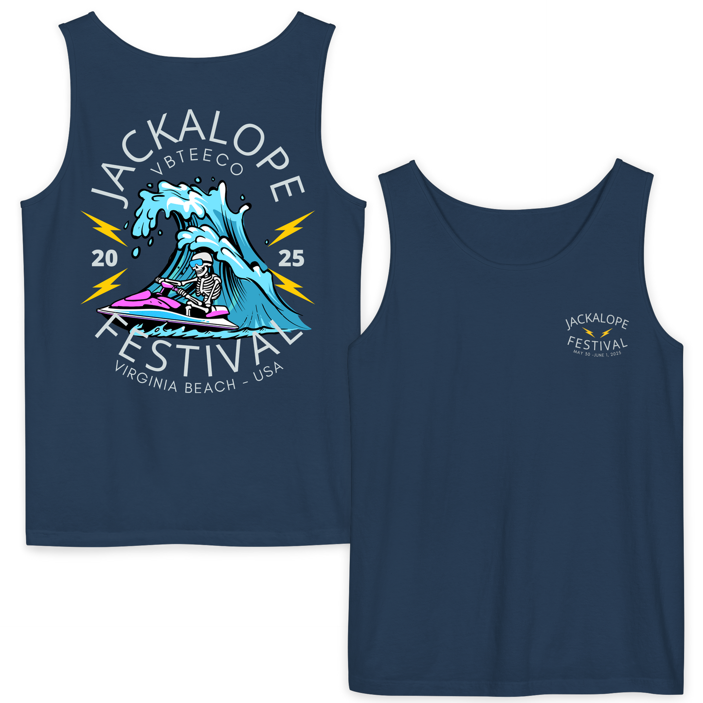 Jackalope Festival 2025 Jetski Tank Top in ##color-pattern##