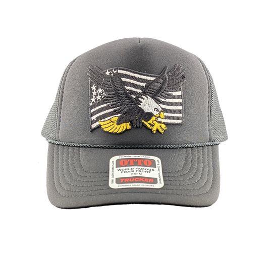 American Eagle Black Out Patch Hat