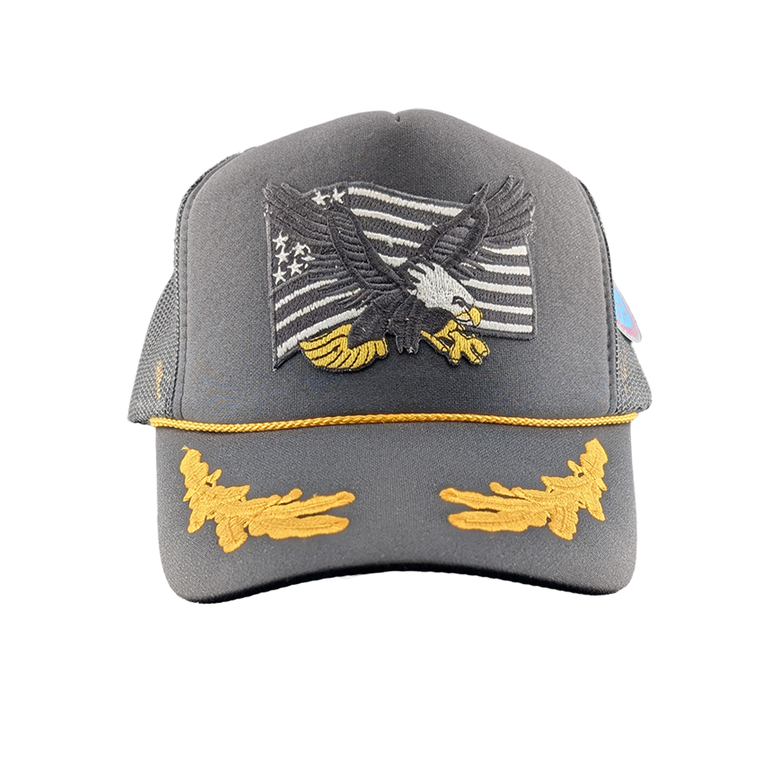 American Eagle Black Out Patch Hat