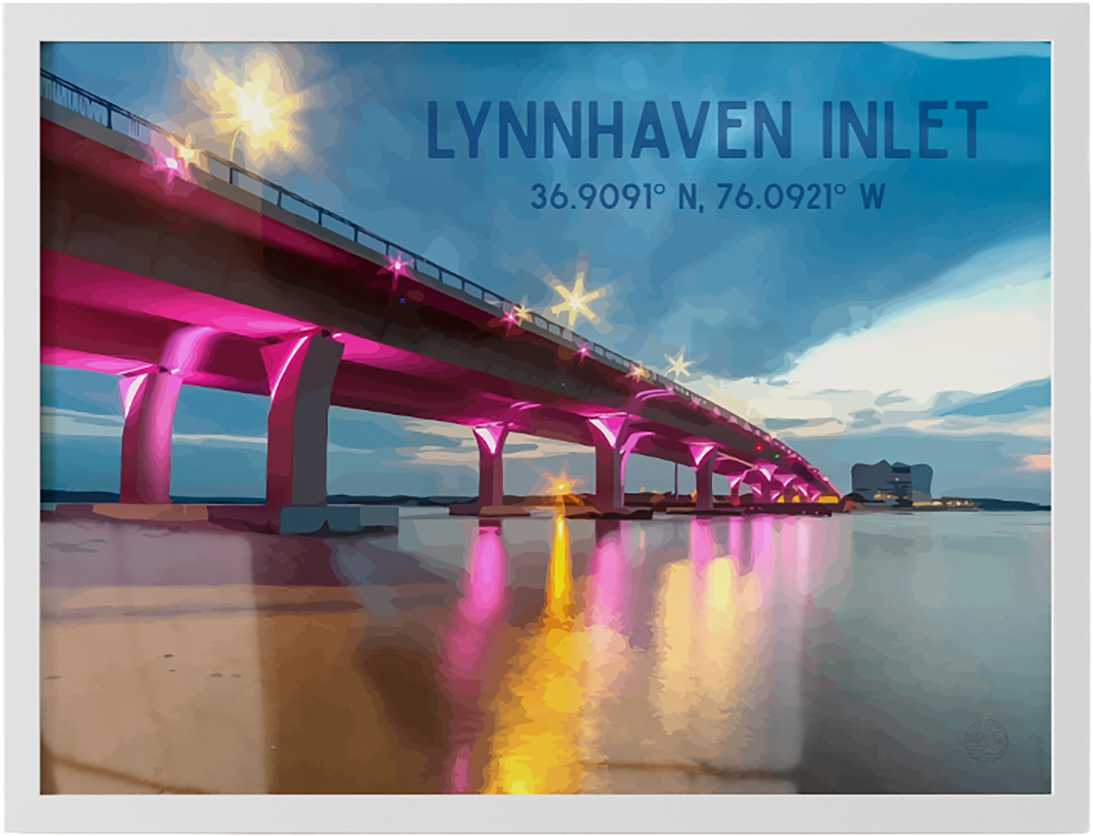 Lynnhaven Inlet Lynnhaven Inlet - Framed Fine Art Poster – Virginia Beach T-Shirt Company