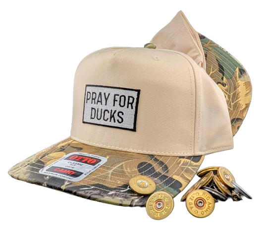 Pray For Ducks Camo Snapback Hat