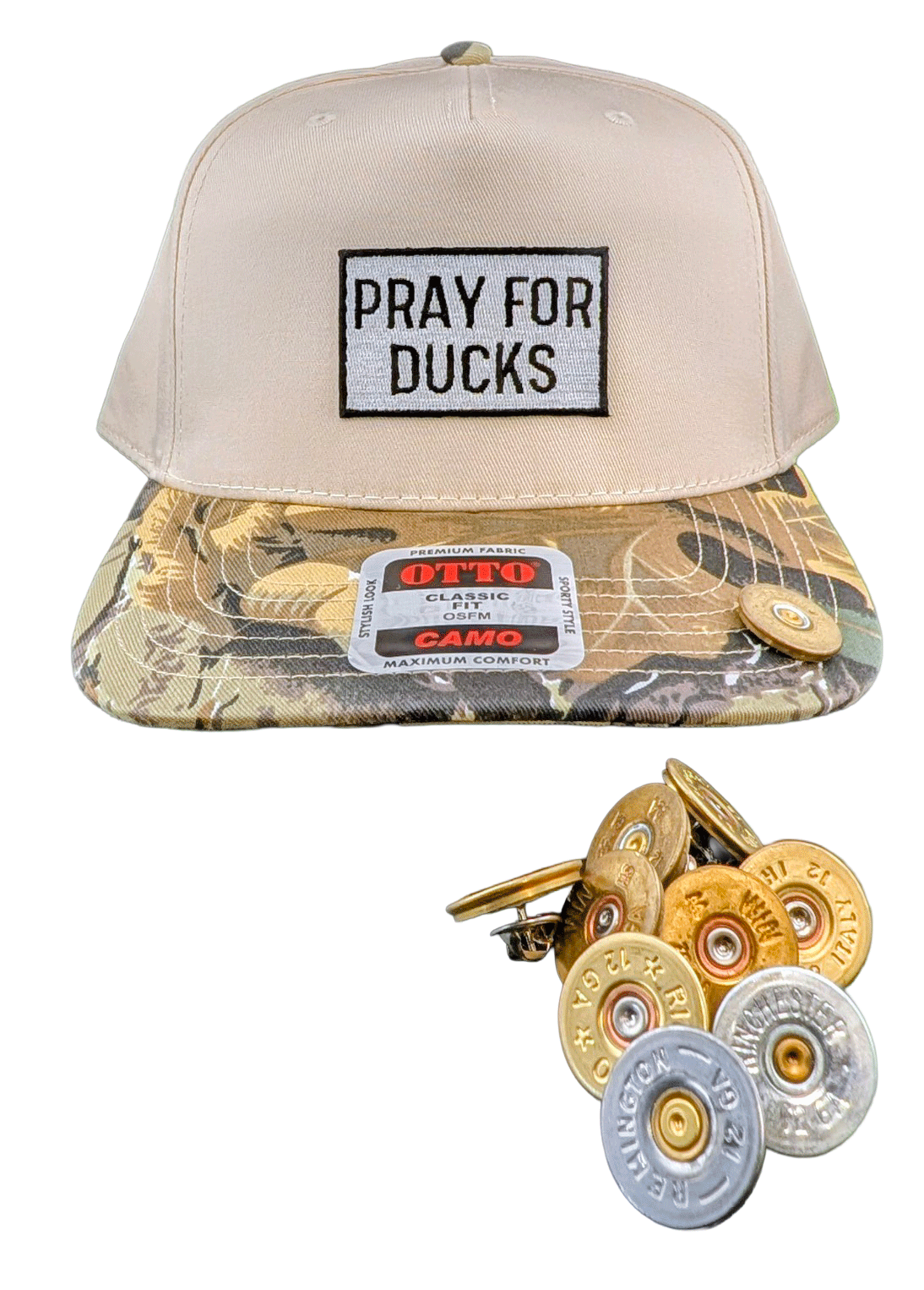 Pray For Ducks Camo Snapback Hat