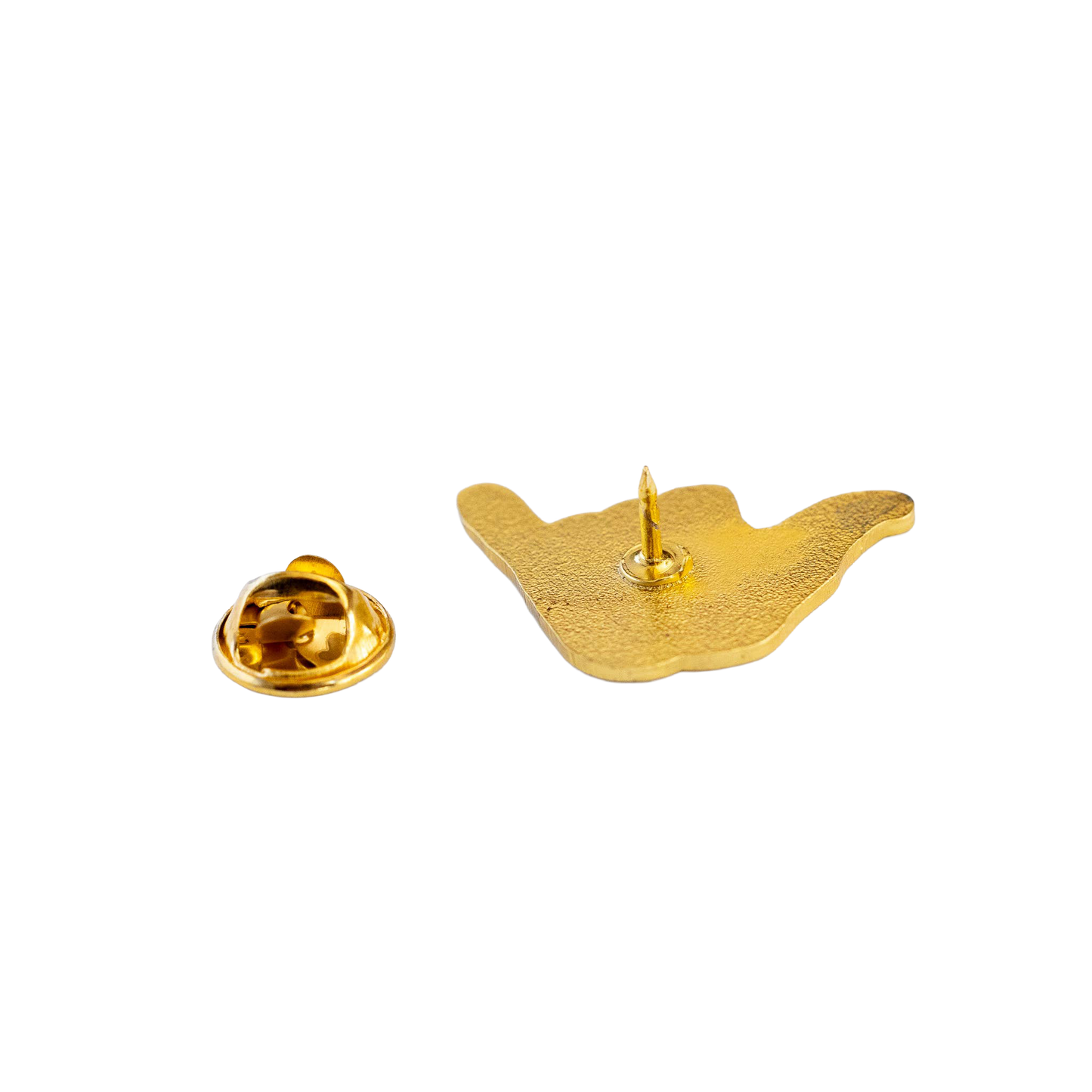 Hang Loose Hand Enamel Pin - Metallic Gold - Shaka Sign