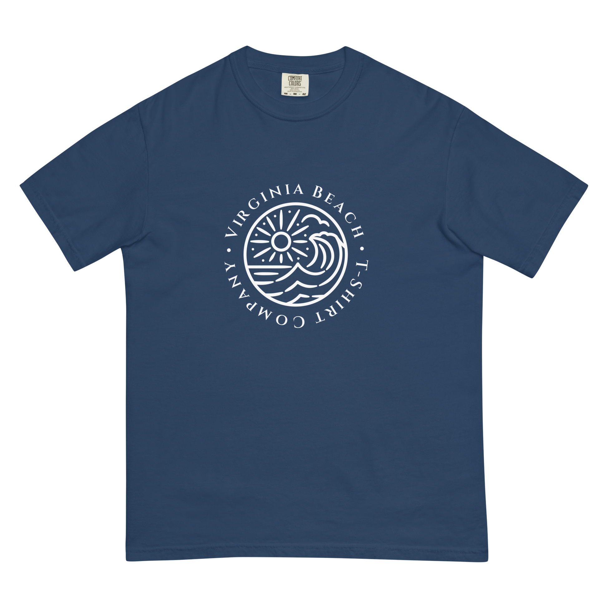 VBTeeCo - Logo T-Shirt - True Navy comfort colors tee with white VBTeeCo logo design