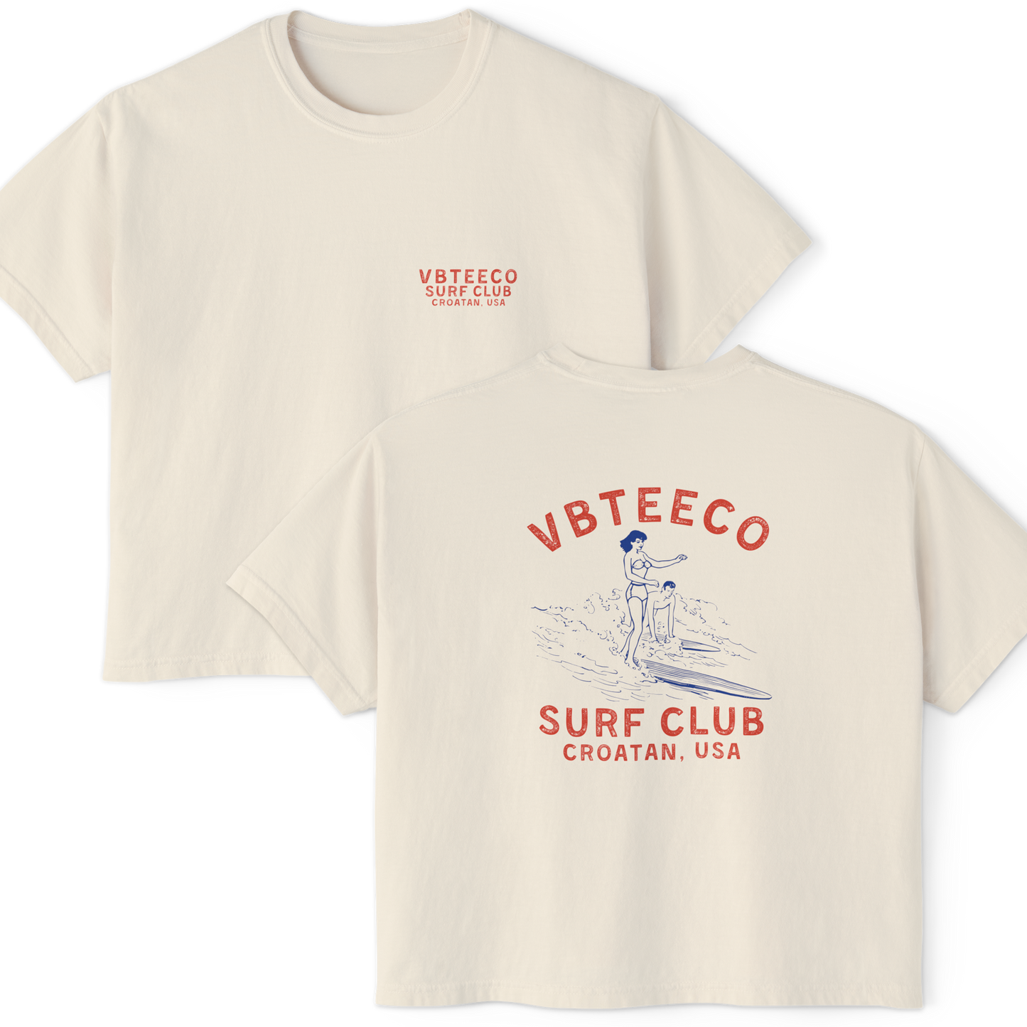 VBTeeCo | Surf Wear | Croatan Surf Club Women's Crop Top