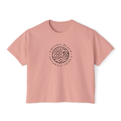 VBTeeCo - Virginia Beach T-Shirt Company Women's Boxy Tee - Beach Wear