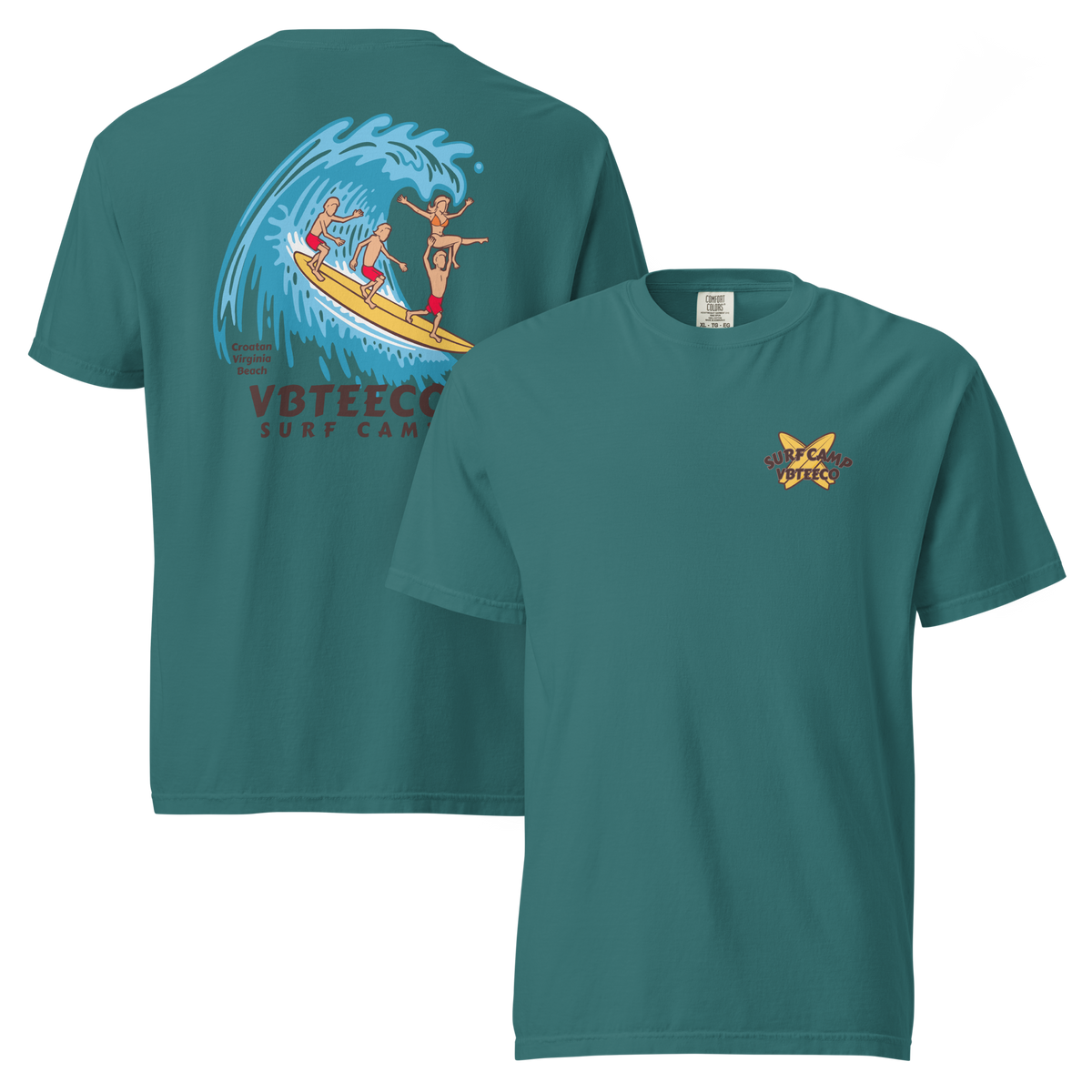 VBTeeCo Surf Camp Design T-Shirt