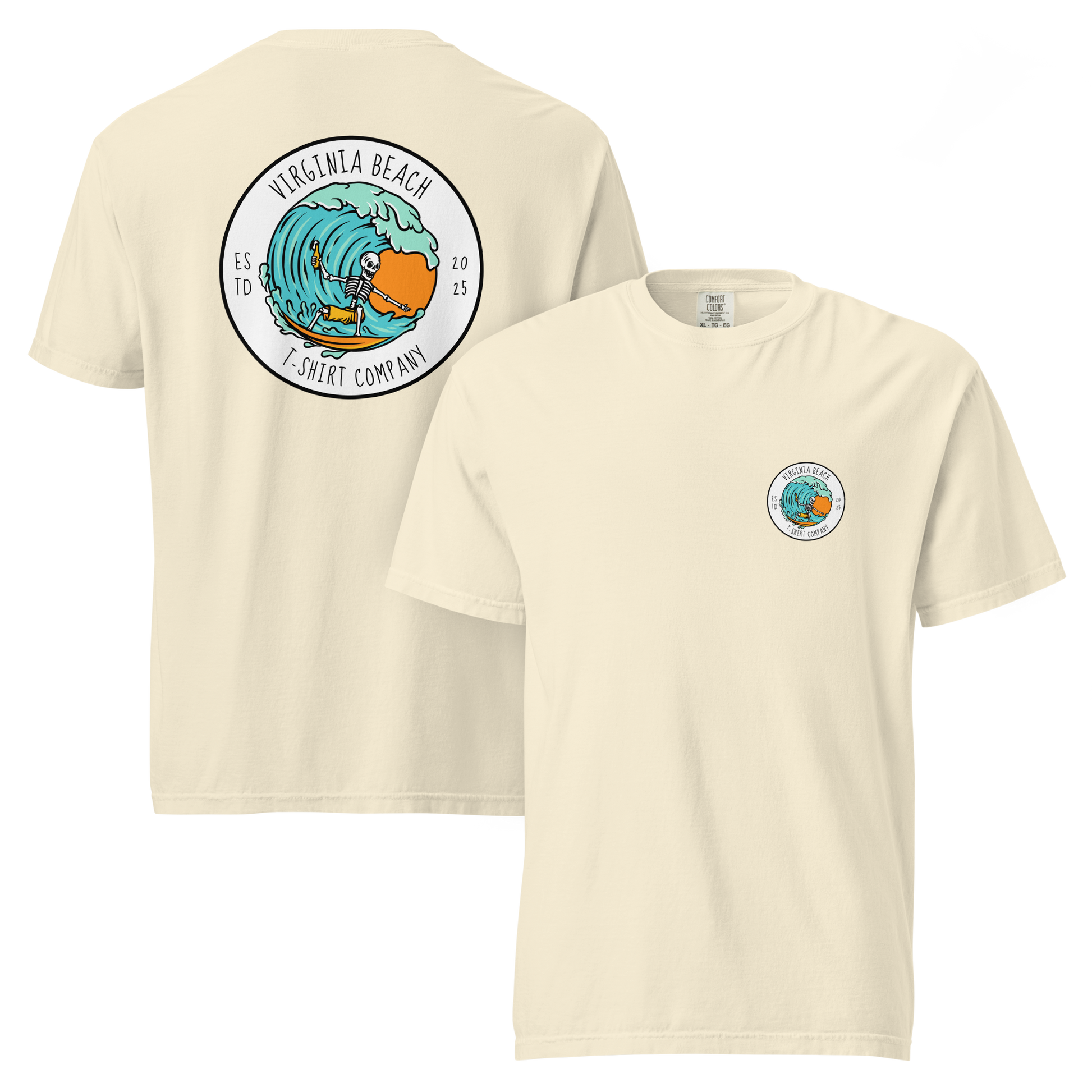 VBTeeCo - Surfing Bones T-Shirt - Surf wear and beach t-shirts